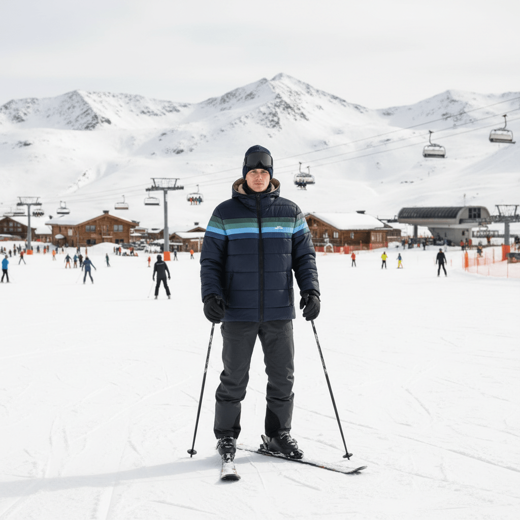 Snowcat Mid - weight Retro Puffer Jacket - Spacecraft