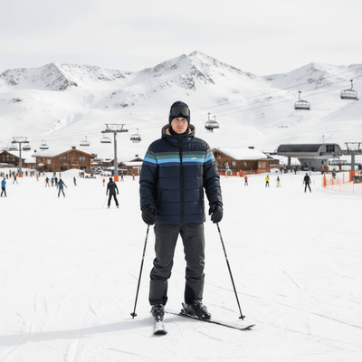 Snowcat Mid - weight Retro Puffer Jacket - Spacecraft